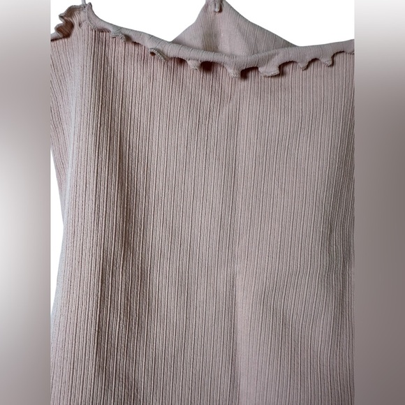 Free People Intimately Rose Pink Ribbed Halter Crop Top XS/S - Picture 2 of 6